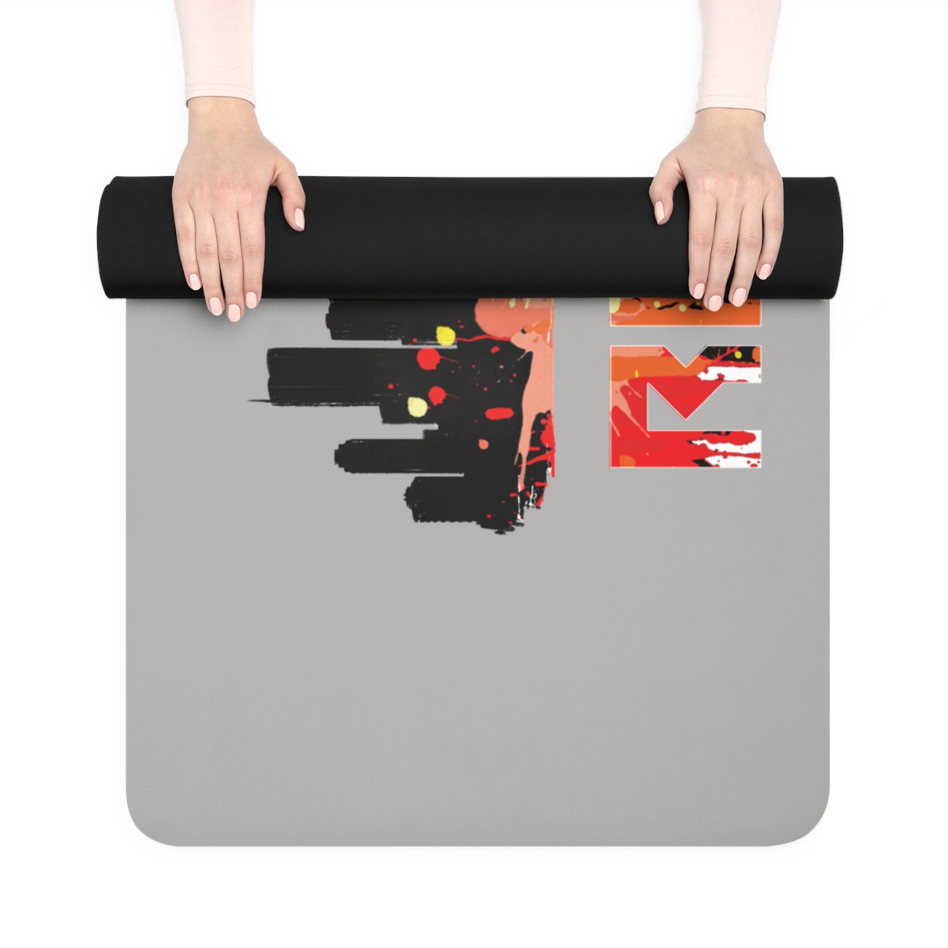 Colorful Cityscape Rubber Yoga Mat - Non-Slip Fitness Mat, Eco-Friendly Exercise & Yoga Accessory, Perfect for Home Workouts