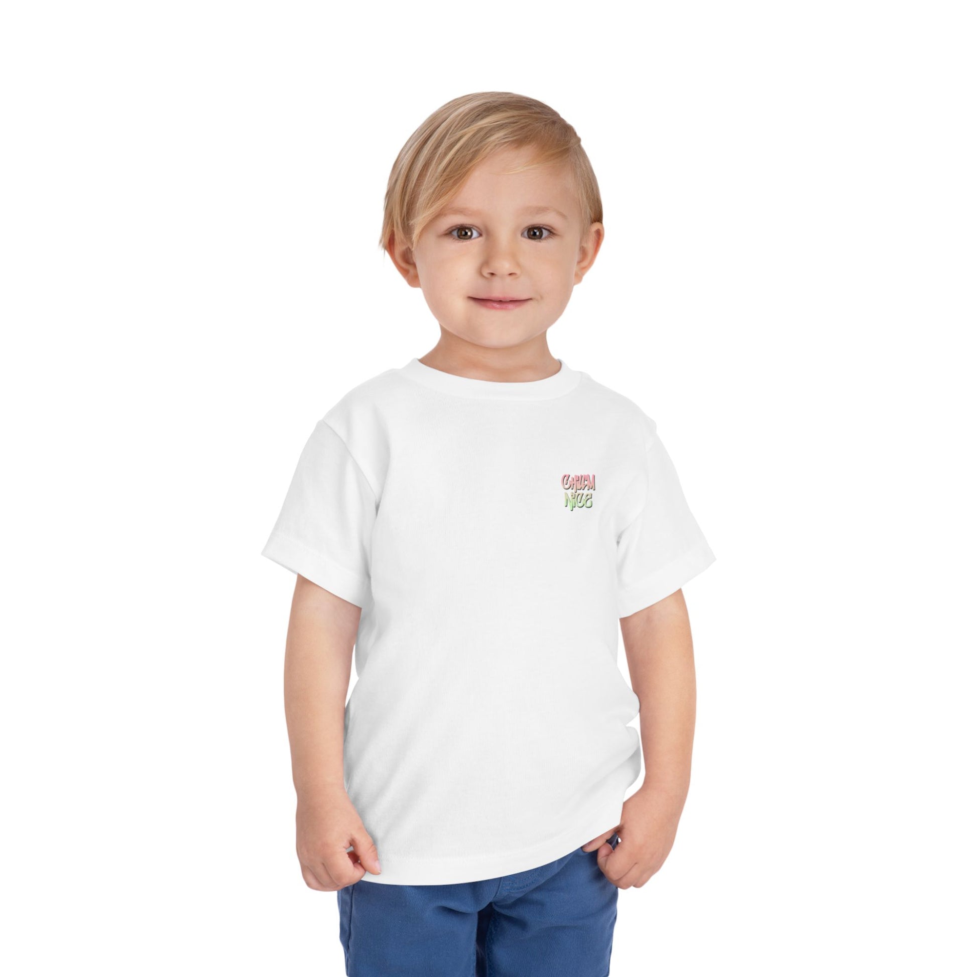 Soft Style, Big Smiles Chill'm nice – Pink & Green Toddler Tee