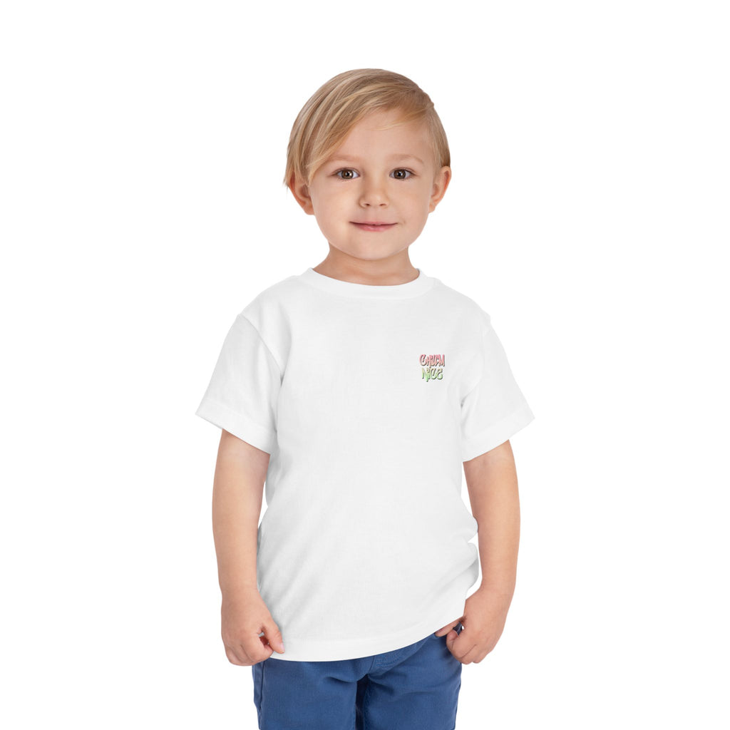 Soft Style, Big Smiles Chill'm nice – Pink & Green Toddler Tee