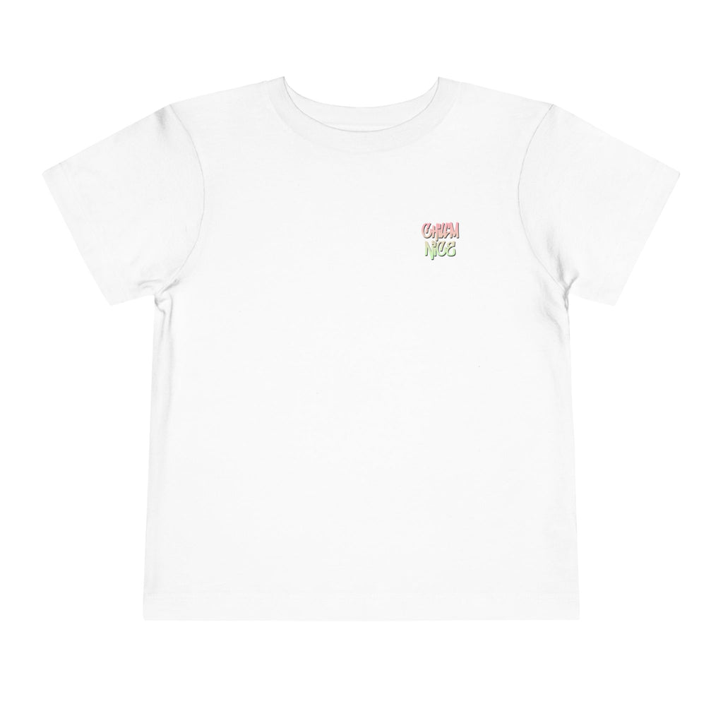 Soft Style, Big Smiles Chill'm nice – Pink & Green Toddler Tee